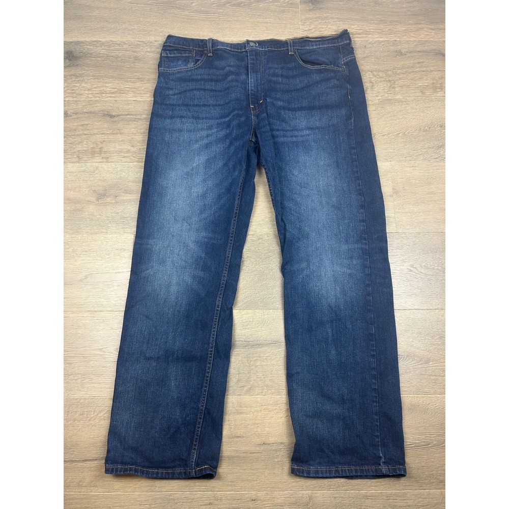 Levis 569 Loose Straight Leg Jeans Mens 40x34 Dark Wash Blue Denim 569-0196